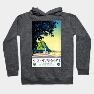 St. Germain en Laye, France - Vintage Travel Poster Design Hoodie